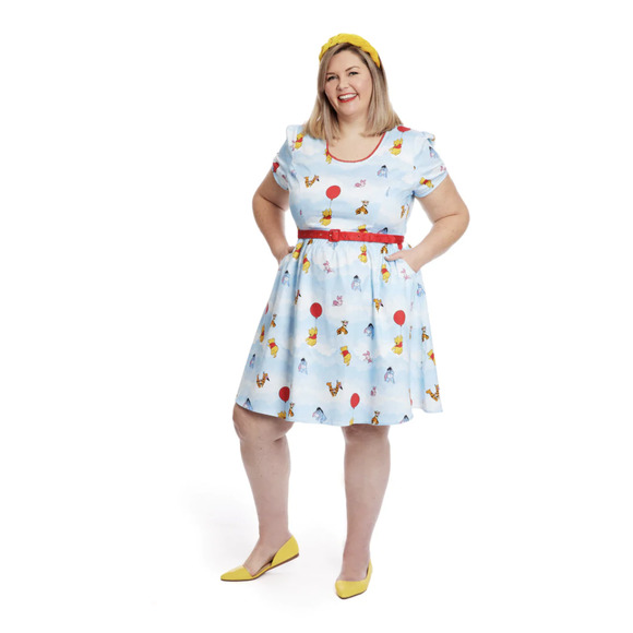 New Loungefly Winnie The Pooh Up In The Clouds Laci Dress Size 3XL - Picture 3 of 9